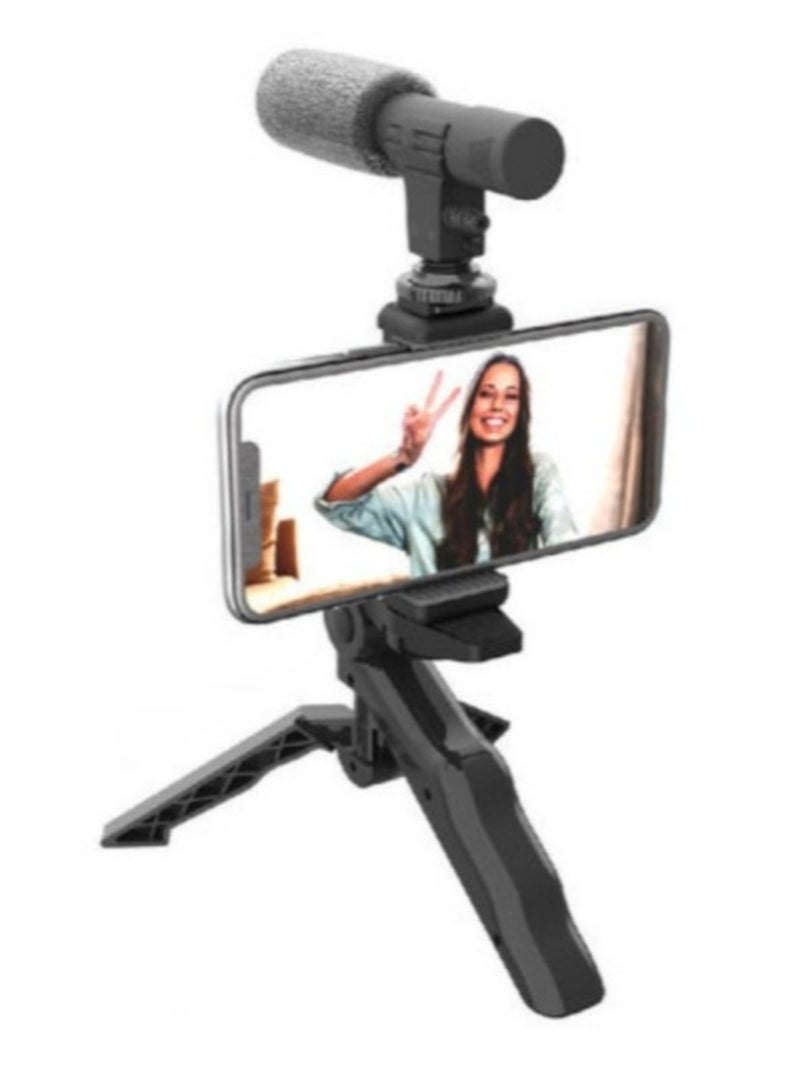 ELTRAZONE Smartphone Vlogging Kit With Tripod Stand Black  - Image 2
