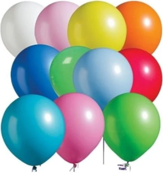 Kalbi Ticaret 9A Balloon Mixed Color Balloon 100 Pcs Atomic Balloon