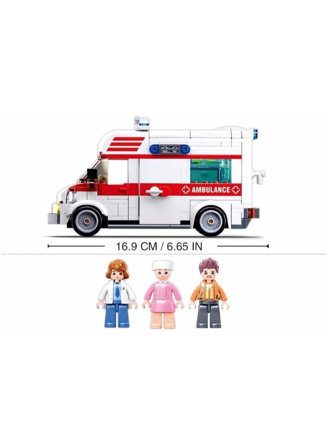 Sluban Building Toy Blocks Ambulance Building Toy Pieces - 328 Pieces, M38-B1065 - Image 1