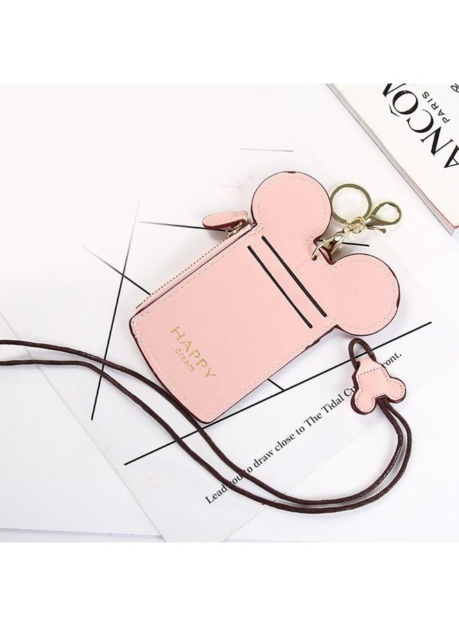 Cartoon Cute Holder Protector ID Credit Card Case Pink  - Image 2