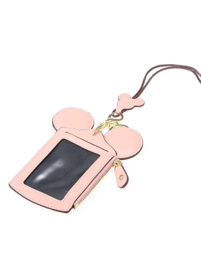 Cartoon Cute Holder Protector ID Credit Card Case Pink  - Image 3
