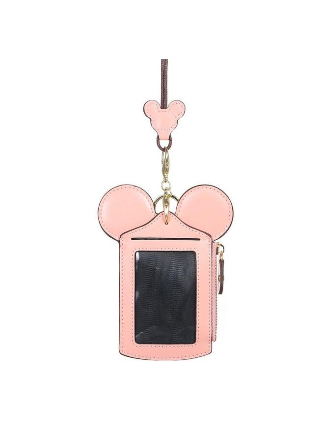 Cartoon Cute Holder Protector ID Credit Card Case Pink  - Image 1