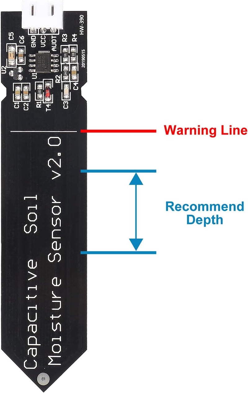 AiTrip 10 Pack Capacitive Soil Moisture Sensor Corrosion Resistant for Arduino Moisture Detection Garden Watering DIY Electronic for Arduino and Raspberry Pi (10PCS) - Image 4