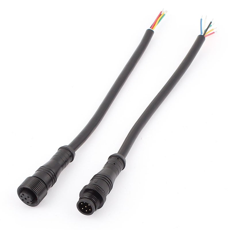 uxcell Pair 6 Pin Male Female Waterproof Connector Cable for LED Light Strips - Image 4