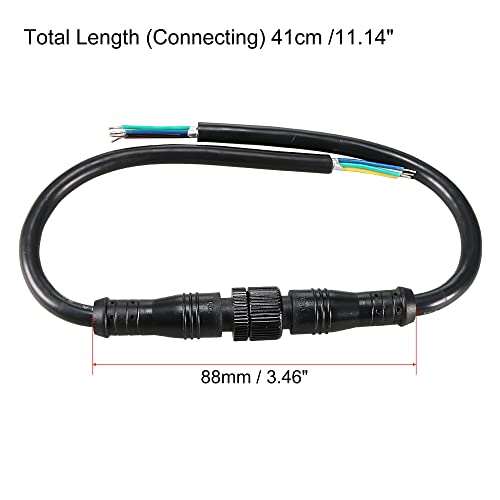 uxcell Pair 6 Pin Male Female Waterproof Connector Cable for LED Light Strips - Image 3