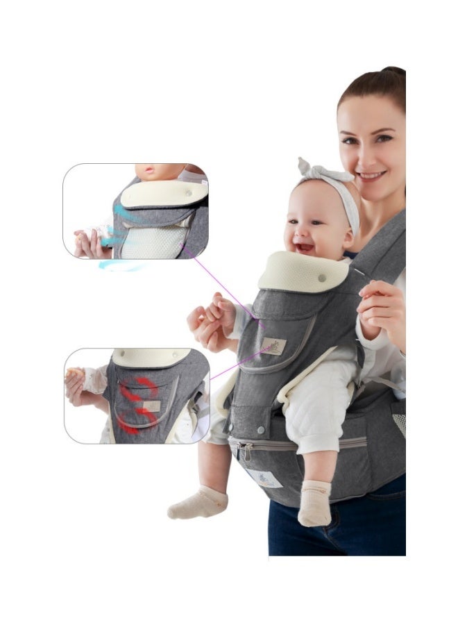 دوكو حامل الطفل, طفل يلفوف حامل, حامل الطفل مع مقعد الورك للرضاعة الطبيعية, حجم واحد يناسب كل - التكيف مع المولودين حديثا,متعدد الوظائف حامل حزام الخصر للطفل حديث الولادة إلى الطفل الصغير, حامل الطفل قابل للتعديل - Image 2
