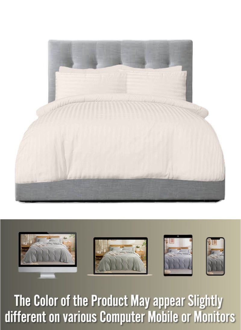 Blueberry 6 Pieces Super King Size Duvet Cover Set - Includes 1 Duvet Cover (240x260cm), 1 Fitted Sheet (200x200+30cm), 4 Pillow Cases (53x75cm) - Image 3