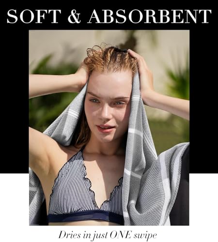 Antfuny Turkish Beach Towels Vacation Essentials Quick Dry Sand Free Oversized Bath Pool Swim Towel Extra Large XL Blanket Adult Travel Cruise Accessories Must Haves Clearance Stuff Necessities - Image 4