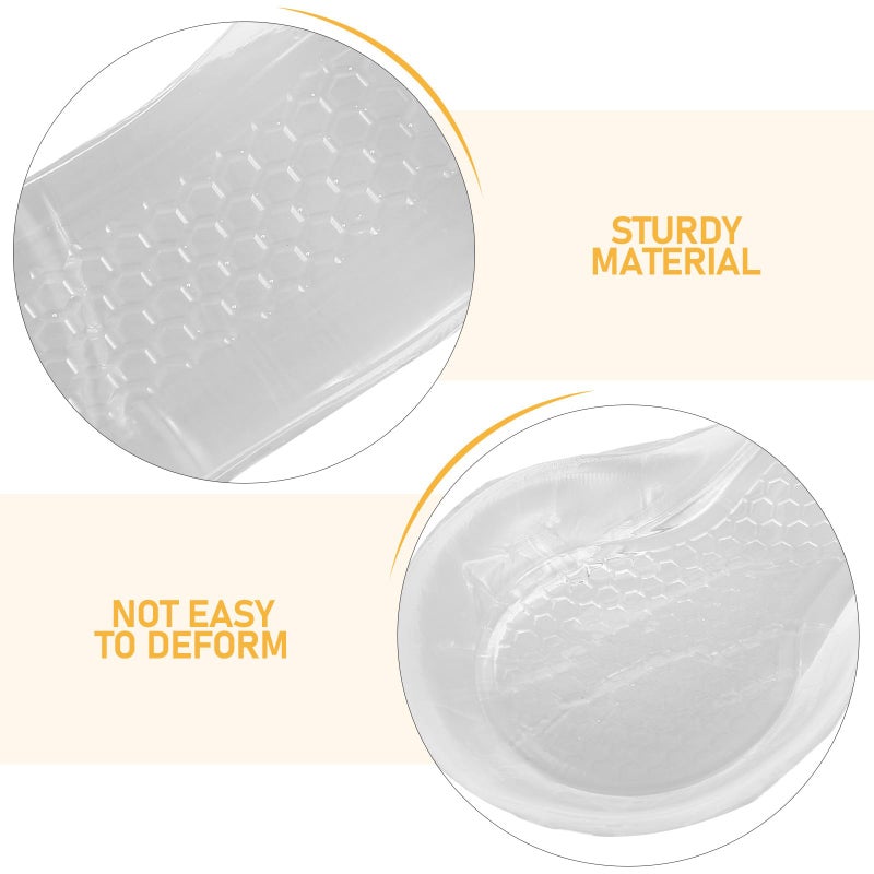 Honeycomb Anti Slip Gel Heel Cushion Inserts Self Adhesive Size L 2 Pairs - Image 4