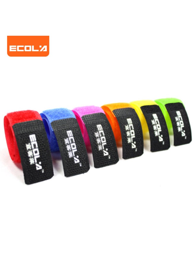 Ecola [6-pack] Colorful Cable Ties, Data Cable Organizer, Computer And Phone Charging Cable Organizer Clips, Home Office Desk Cable Management Tool Pq-06 - Image 1
