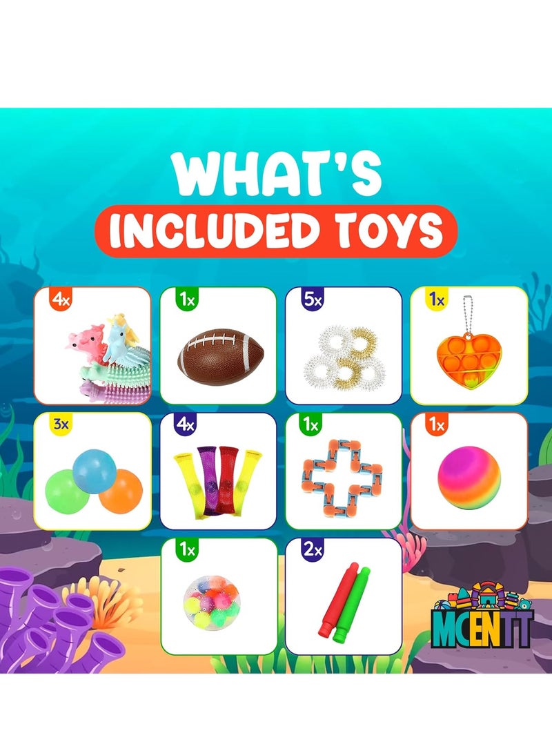 MCENTT 50 Pcs Fidget Toys Set for Kids & Adults – Simple Dimple Pop It Toys for Stress Relief, Anxiety, ADHD & Autism Therapy, Party Favors, Classroom Prizes - Image 3