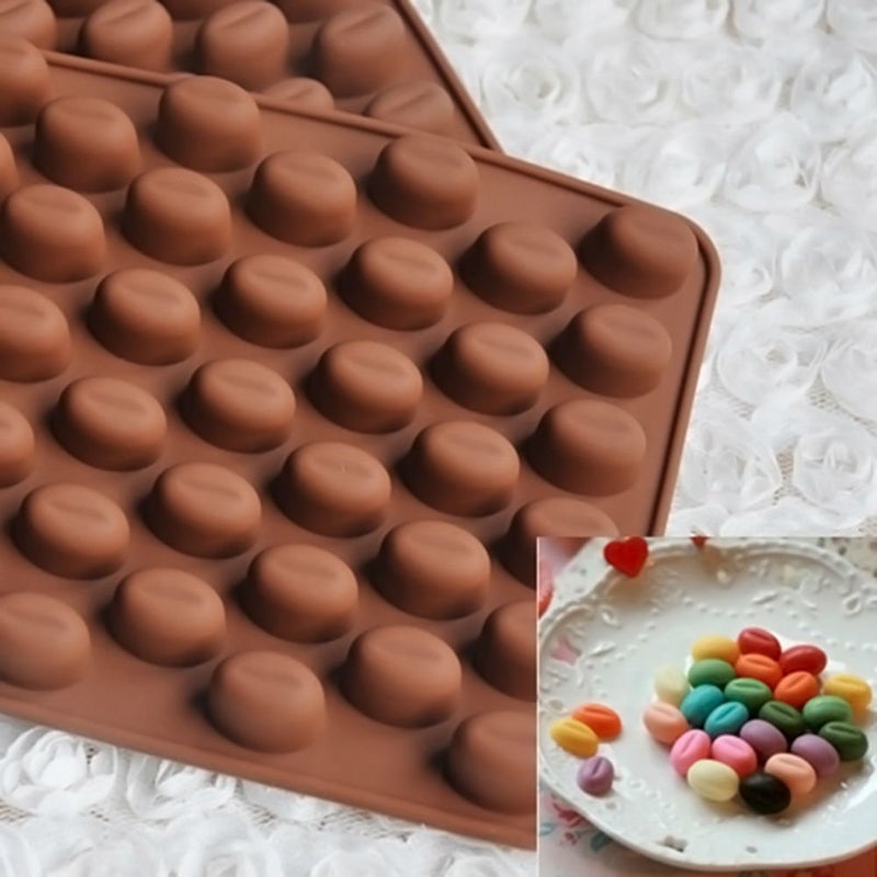 Akoak Silicone Mold 55 Cavity Mini Coffee Beans Chocolate Sugar Candy Mold Cake Decor 2 Count - Image 5