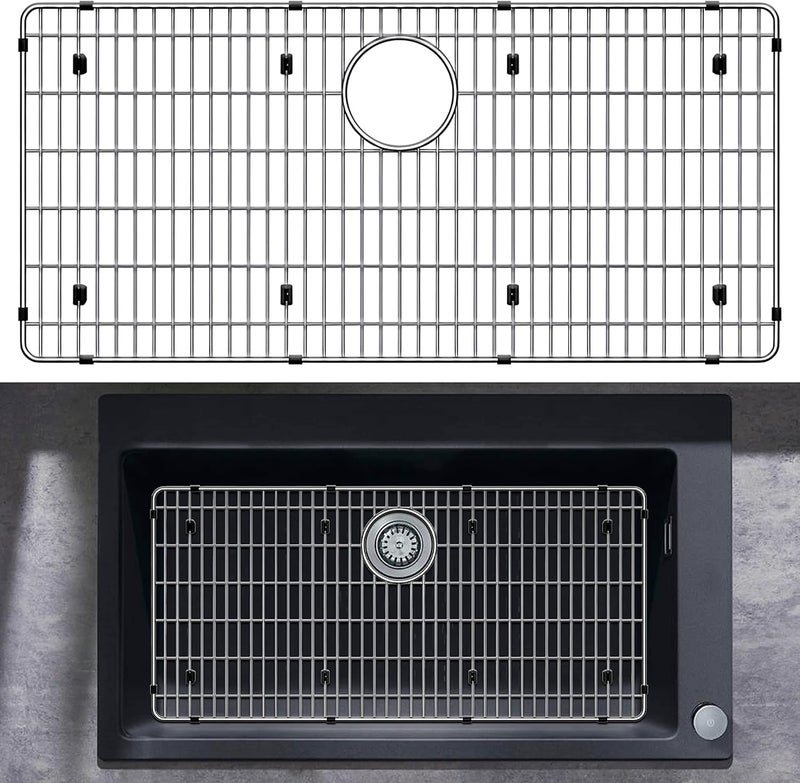Granatan Sink Protectors for Kitchen Sink, Stainless Steel Sink Protector 27-1/2" x 13-1/2" x 1-1/4", Sink Bottom Grid - Image 1
