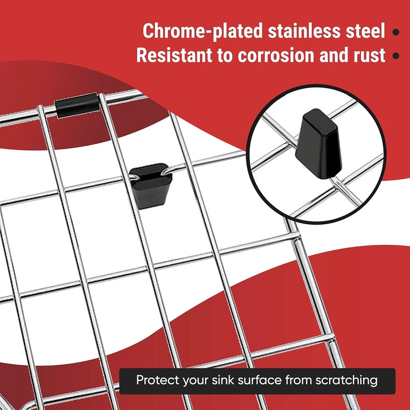 Granatan Sink Protectors for Kitchen Sink, Stainless Steel Sink Protector 27-1/2" x 13-1/2" x 1-1/4", Sink Bottom Grid - Image 5