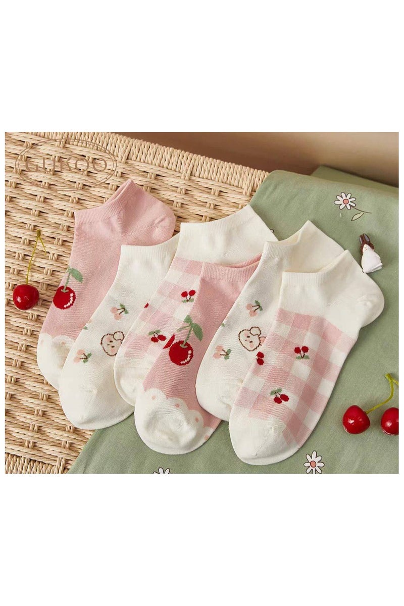 3 أزواج من الجوارب القصيرة شكل كريز ، مناسبة للارتداء اليومي