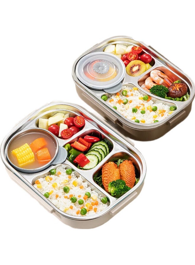 Pinyu 304 Stainless Steel Lunch Box For High School, Middle School Students And Office Workers, Large Capacity Meal Container For Elementary School Students - Image 1