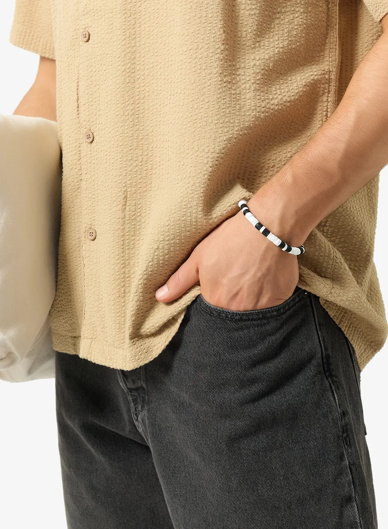Seventy Five  Polymer Clay Beaded Bracelet for Men | Best Price UAE