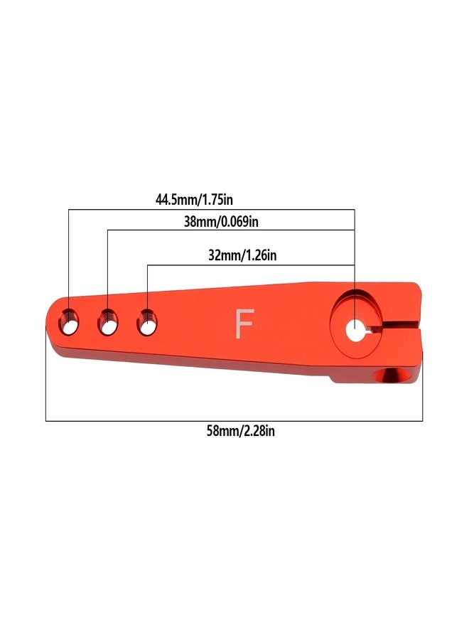 Micro Traders 2Pcs 1.75inch 25T Servo Arm Horn Aluminum with Screw Compatible with Futaba Hitec Savox Power HD Servo Motors Fit RC Airplane Car - Image 4