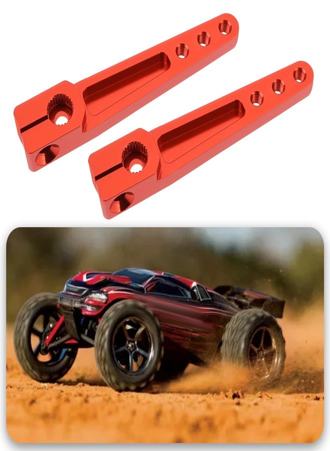 Micro Traders 2Pcs 1.75inch 25T Servo Arm Horn Aluminum with Screw Compatible with Futaba Hitec Savox Power HD Servo Motors Fit RC Airplane Car - Image 2