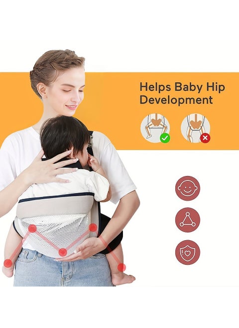 English: Baby Hip Seat Carrier - Ergonomic and Comfortable Baby Carrier for Proper Hip Development