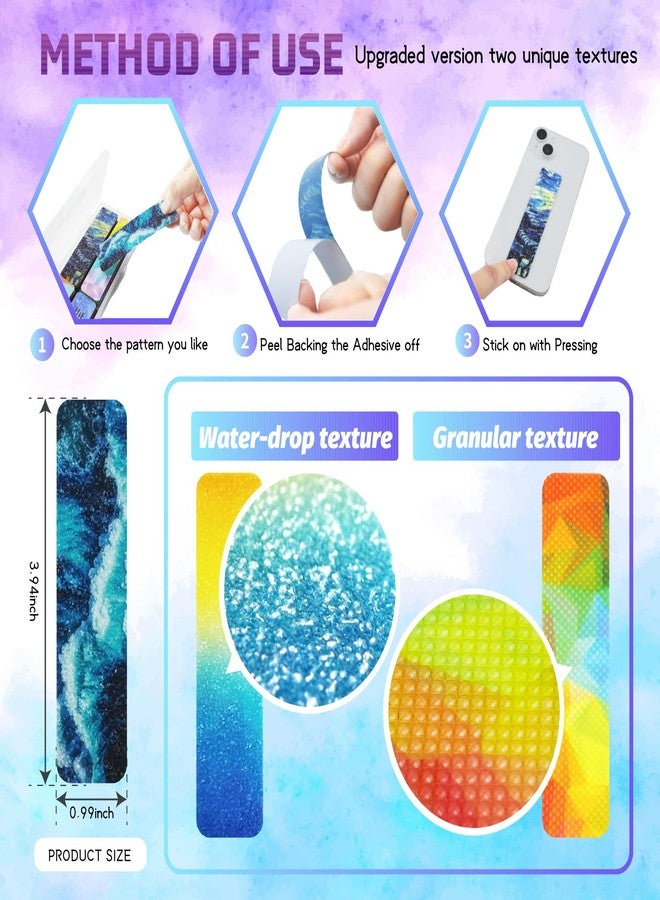 TOEMUR 48 Pieces Unique Sensory Stickers for Anxiety Relief Items - Sensory Strips with Storage Box - 2 Textured Surface Fidget Strips for Office & Classroom Desk - Relieve Adult & Teen Stress - Image 2