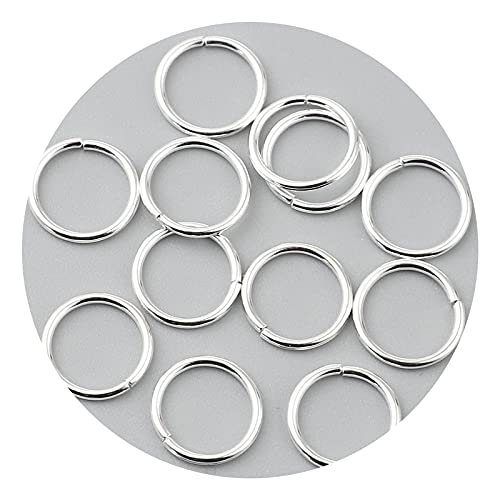 HDSupplies 200 Pieces - 10mm Jump Rings Shiny Silver Tone Plated - 18 Gauge (1mm Thickness) - Image 1