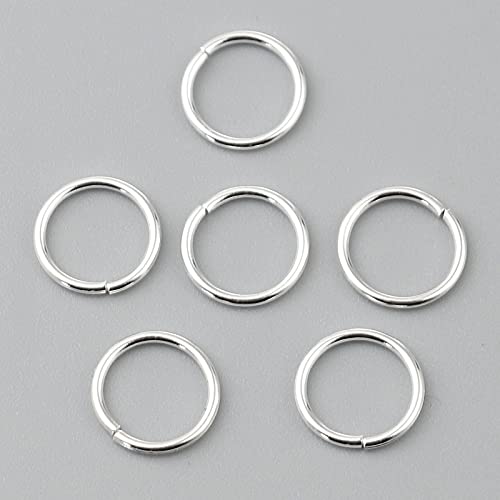 HDSupplies 200 Pieces - 10mm Jump Rings Shiny Silver Tone Plated - 18 Gauge (1mm Thickness) - Image 3