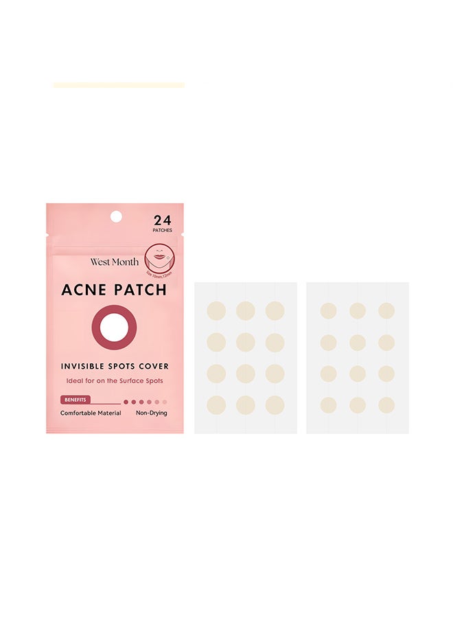 القمر الغربي رقعة حب الشباب غير المرئية من ويست مونث، غنية بالهيدرات والجلسرين وهيدروكسي إيثيل السليلوز ومستخلص جذر سنتيلا أسياتيكا وحمض الساليسيليك، مناسبة للتنظيف اللطيف لبشرة الوجه والتخلص من حب الشباب. - Image 1