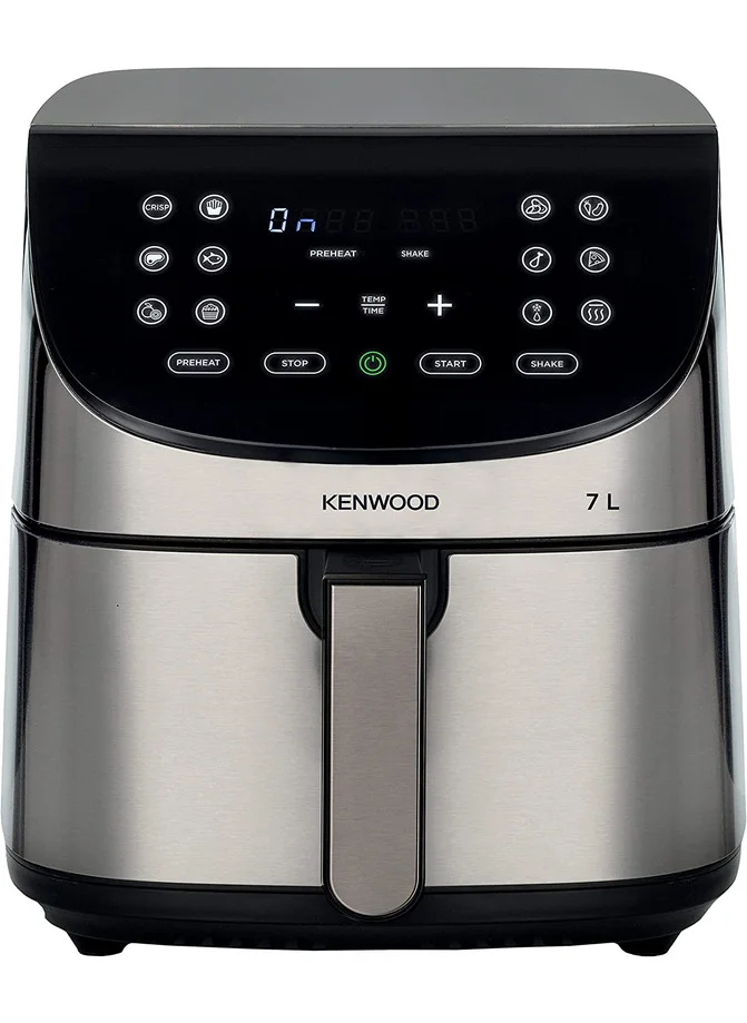 KENWOOD KENWOOD Digital Air Fryer XXXL 7L 2.8KG 1800W with Max Crisp Function, Recipe Book, Rapid Hot Air Circulation for Frying, Grilling, Broiling, Roasting, Baking and Toasting HFM80.000SS Silver/Black