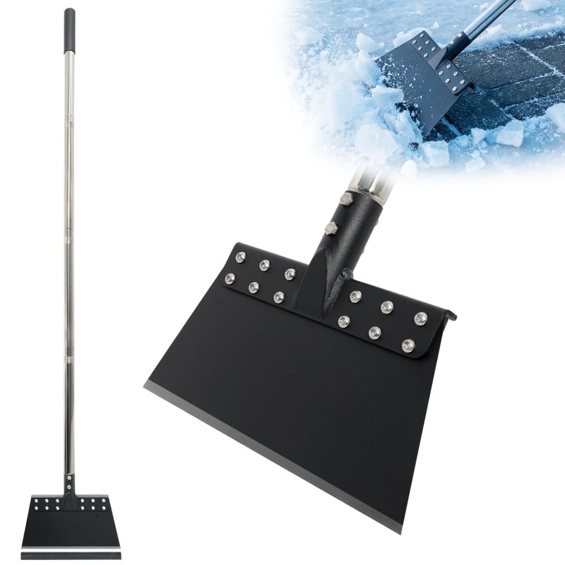 CKLT Ice Scraper for Driveway 65in Garden Flat Shovel Ice Chopper Heavy Duty Multi Weeding Shovel with 11in Spring Steel Blade Floor Scraper for Ice, Snow, Weedï¼ŒDirty, Moss, Driveway, Lawn Edging - Image 1