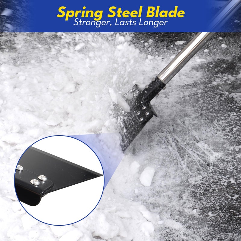 CKLT Ice Scraper for Driveway 65in Garden Flat Shovel Ice Chopper Heavy Duty Multi Weeding Shovel with 11in Spring Steel Blade Floor Scraper for Ice, Snow, Weedï¼ŒDirty, Moss, Driveway, Lawn Edging - Image 4