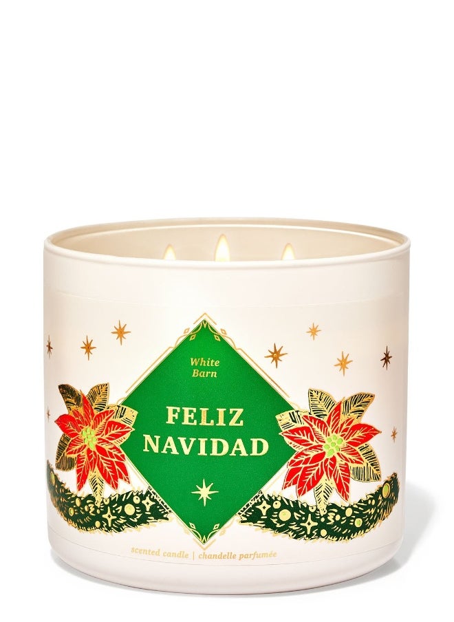 Bath & Body Works Feliz Navidad 3-Wick Candle 
