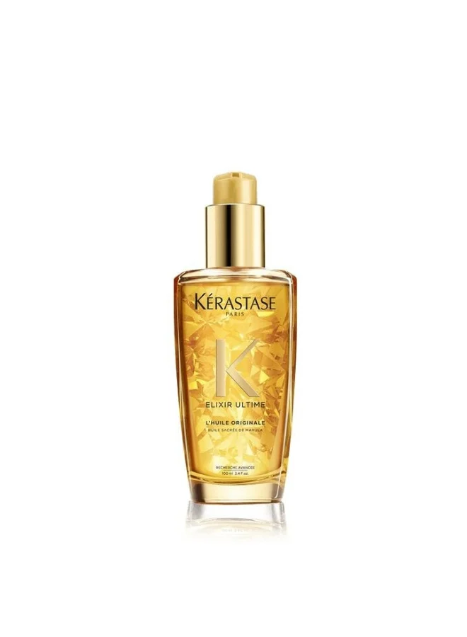 KERASTASE Kerastase Elixir Ultime L'Huile Original Shine-Enhancing Oil For All Hair Types, Infused Marula Oil, Camellia Oil & Argan Oil - 100ml