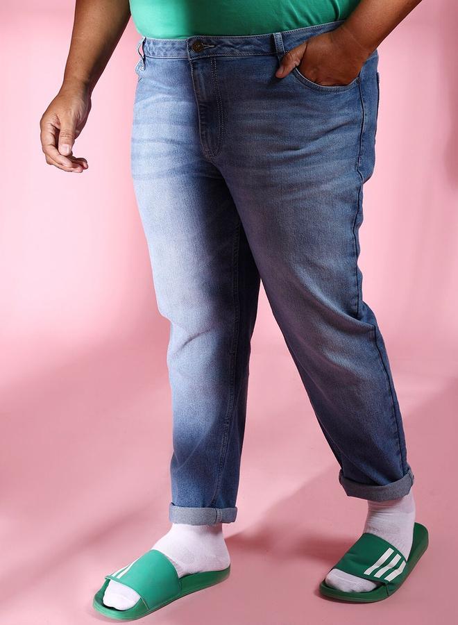 Take Two Plus Size Men Slim Fit Faded Jeans By HardSoda - Image 2