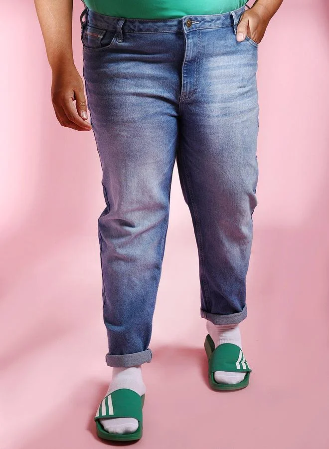 Plus Size Men Slim Fit Faded Jeans By HardSoda