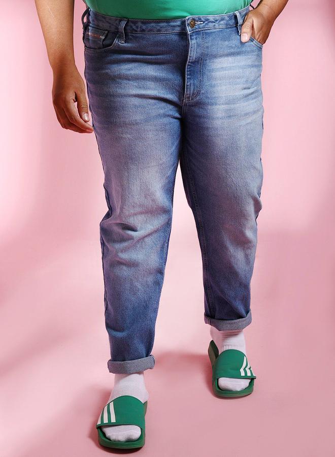 Take Two Plus Size Men Slim Fit Faded Jeans By HardSoda - Image 1