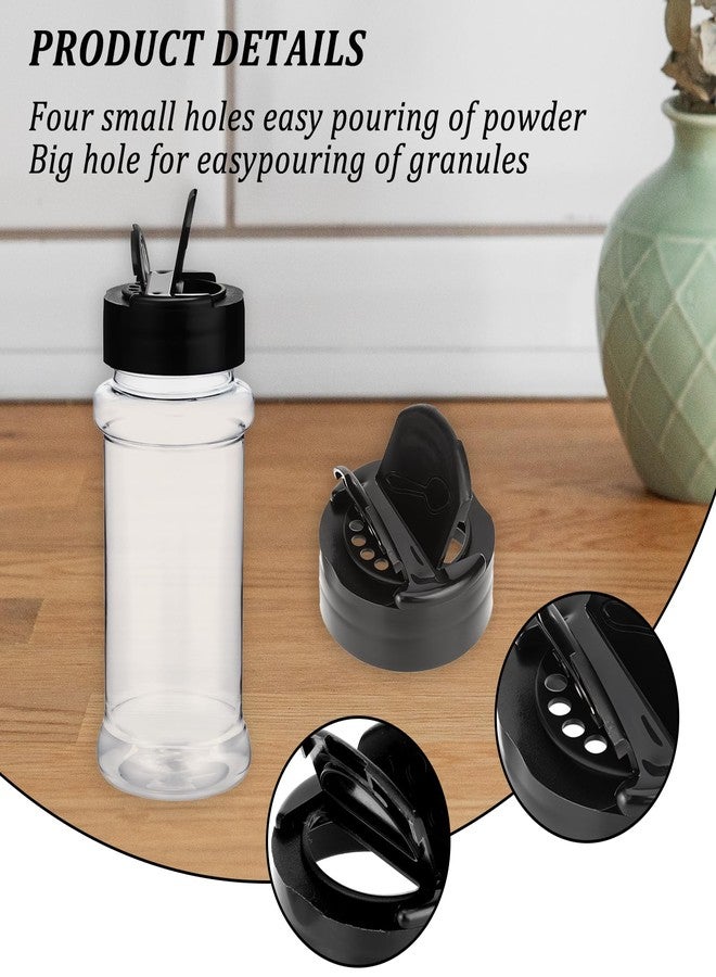 Molain 5 PCS Empty Spice Jars 3oz with Shaker Lids Plastic Seasoning Containers Clear Seasoning Bottles to Pour or Shake for Spice, Powders, Peppers, Salt for Spice Rack, Drawer, Cabinet - Image 4