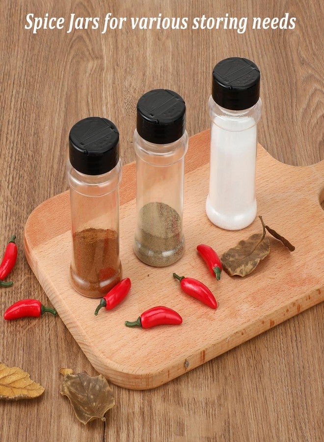 Molain 5 PCS Empty Spice Jars 3oz with Shaker Lids Plastic Seasoning Containers Clear Seasoning Bottles to Pour or Shake for Spice, Powders, Peppers, Salt for Spice Rack, Drawer, Cabinet - Image 3