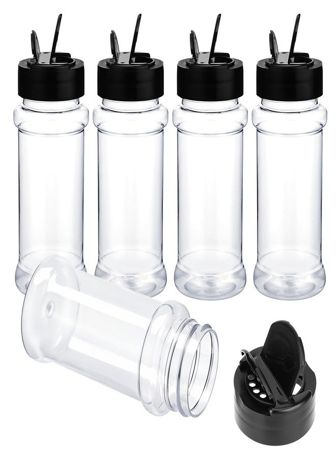 Molain 5 PCS Empty Spice Jars 3oz with Shaker Lids Plastic Seasoning Containers Clear Seasoning Bottles to Pour or Shake for Spice, Powders, Peppers, Salt for Spice Rack, Drawer, Cabinet - Image 1