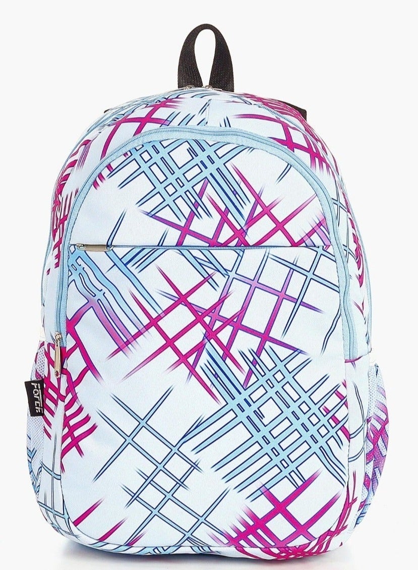 Force Backpack Unisex -blue & pink pattern
