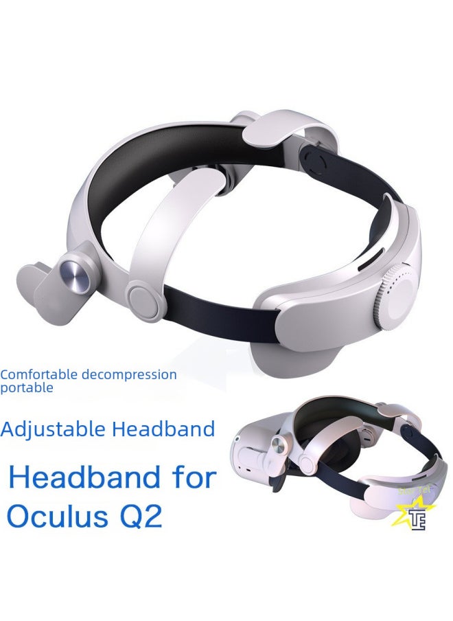Generic Comfortable Elite Vr Headset Headband Adapter For Oculus Quest2 Accessories T2 Digital Computer Glasses-Color:T2 Head Wear Neutral Without Battery  - Image 2