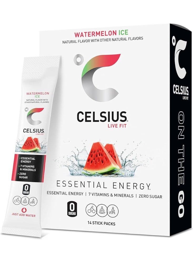 Live Fit Watermelon Ice 14 OnTheGoPackets 2.5 oz (71.12g) Each
