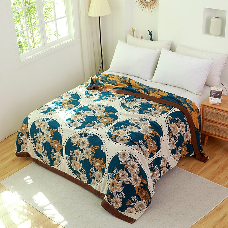 Summer Five-Layer Gauze Towel Quilt Office Nap Blanket Cotton Air Conditioning Towel Blanket - Image 5