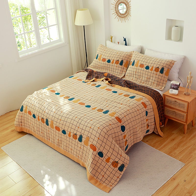 Summer Five-Layer Gauze Towel Quilt Office Nap Blanket Cotton Air Conditioning Towel Blanket - Image 1