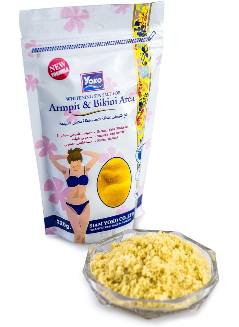 YOKO Whitening Spa Salt For Armpit and Bikini Area (220g, White) - Image 3