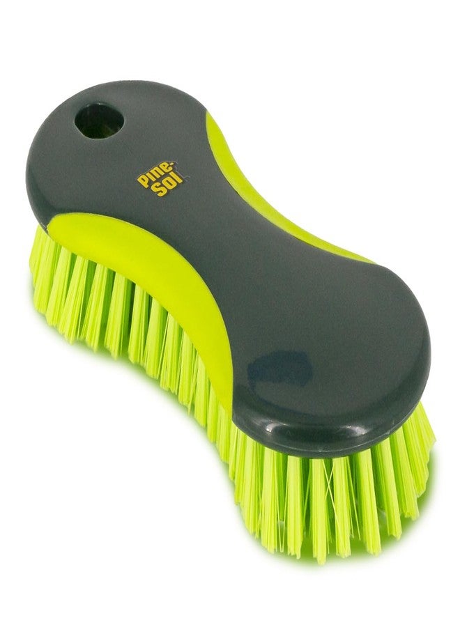 Pine Sol Pine-Sol Heavy Duty Scrub Brush - Multipurpose Cleaning Tool for Floors, Tubs, Sinks | Soft Comfort Grip with Flexible Stiff Bristles, Yellow, Green - Image 1