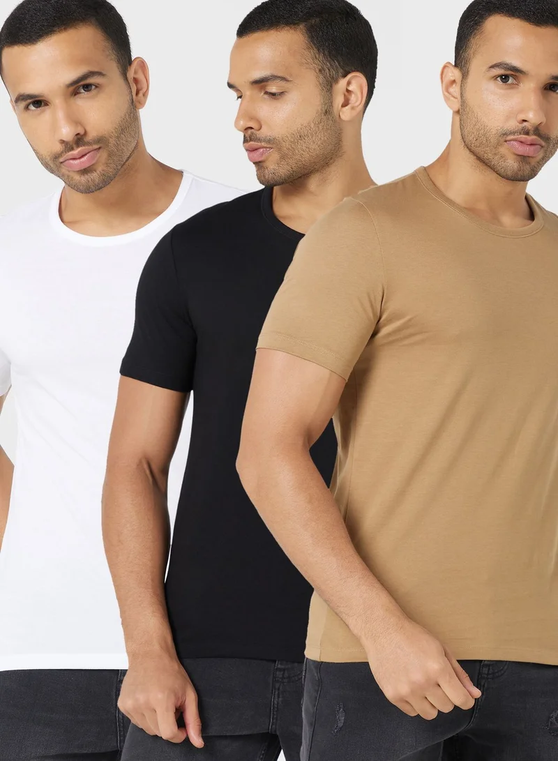 BOSS 3 - Pack Crew Neck T-Shirt