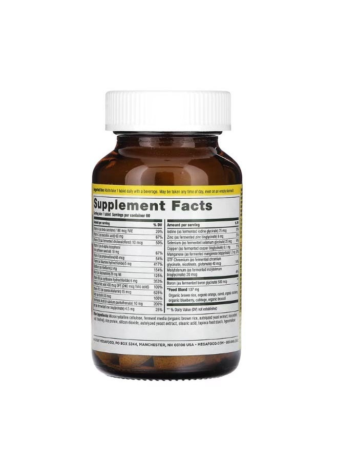 MegaFood One Daily Multivitamin 60 Tablets  - Image 2