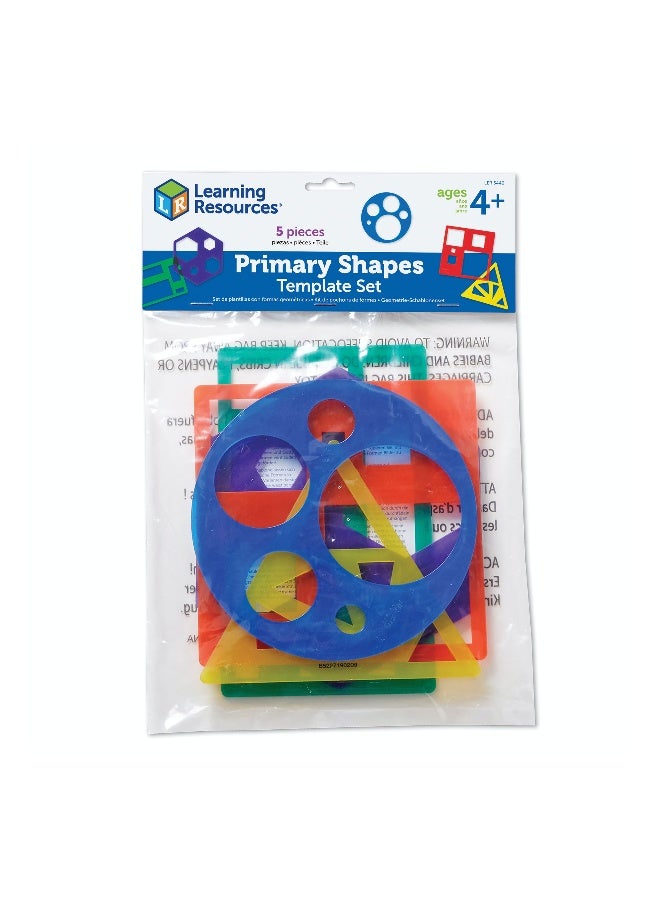 Learning Resources Learning Resources Primary Shapes Template Set, 5 ...