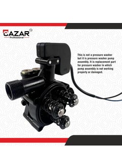 CAZAR CAZAR Rectangular Car WasherPressure Washer Head Assembly Set with AutoCut Off Switch for Pressure Washer Machine Suitable for Machine Having Rectangular HeadPump Assembly5X5cm  - Image 4